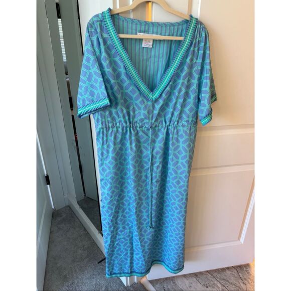 NWOT Gretchen Scott Surf's Up Dress - periwinkle , $225 XL - Picture 5 of 11